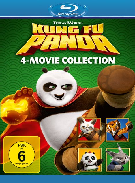 Kung Fu Panda 1-4 Collection (Blu-ray), 4 Blu-ray Discs