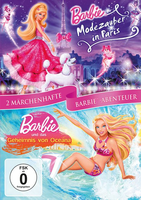 Barbie: Modezauber in Paris / Barbie und das Geheimnis von Oceana, 2 DVDs
