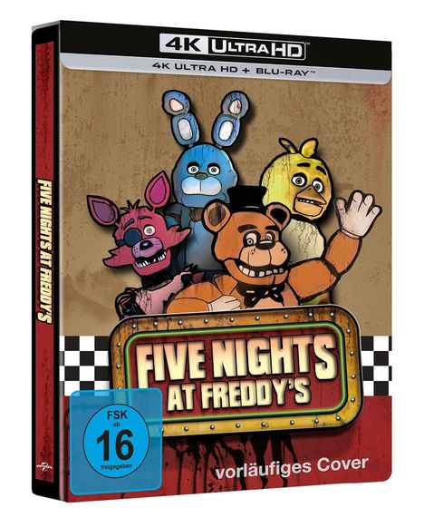 Five Nights at Freddy's (Ultra HD Blu-ray &amp; Blu-ray im Steelbook), 1 Ultra HD Blu-ray und 1 Blu-ray Disc