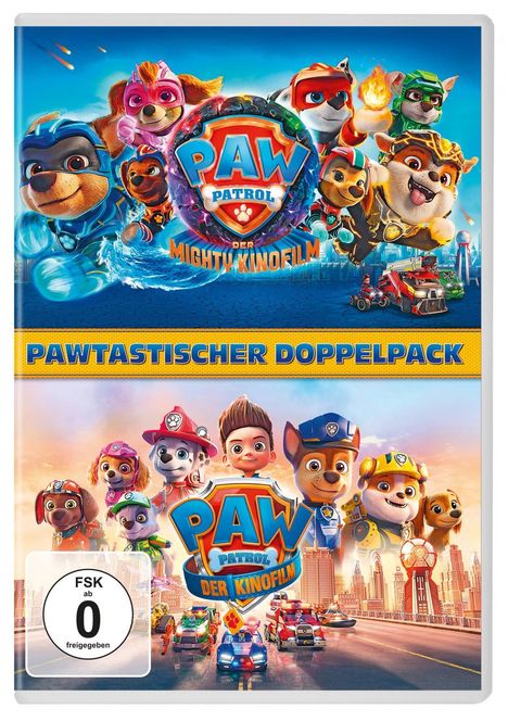 Paw Patrol: Der Mighty Kinofilm / Paw Patrol: Der Kinofilm, 2 DVDs