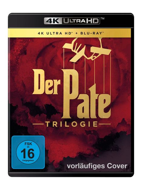 Der Pate Trilogie (Ultra HD Blu-ray &amp; Blu-ray), 3 Ultra HD Blu-rays und 3 Blu-ray Discs