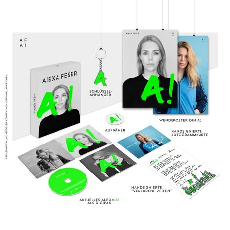 Alexa Feser: A! (Limited-Fan-Edition), 1 CD und 1 Merchandise