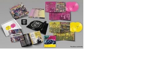 Hombres G: Del Rosa Al Amarillo (Limited Yellow &amp; Pink Double Vinyl Box Set) (+ Bonus Signed Postcard), 4 LPs und 2 CDs