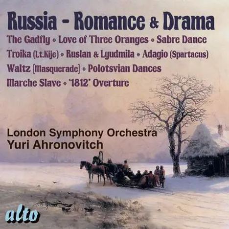 „Russia - Romance & Drama“, Werke von bekannten Komponisten, London Symphony Orchestra, Yuri Ahronovitch; Winterlandschaft.