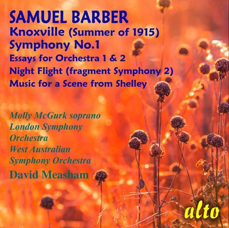 Samuel Barber (1910-1981): Symphonie Nr.1 op.9, CD