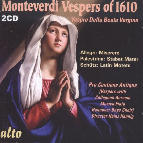 Claudio Monteverdi (1567-1643): Vespro della beata vergine, 2 CDs