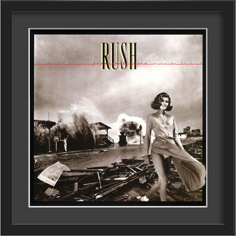 Rush: Permanent Waves – Kunstdruck im Holzrahmen (Schwarz, 65 cm), Merchandise