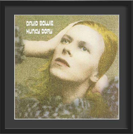 David Bowie (1947-2016): Hunky Dory – Kunstdruck im Holzrahmen (Schwarz, 65 cm), Merchandise