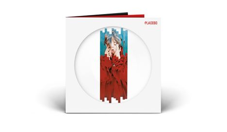 Ich kann den Text nicht lesen. Zerbrochene visuelle Darstellung eines Kindes in einem roten Mantel, Gesicht verzerrt.