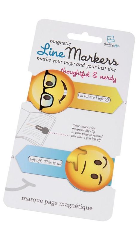 Line Markers Thoughtful&Nerdy - Magnetische Lesezeichen, Diverse