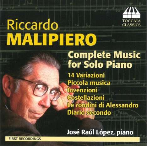 Riccardo Malipiero (1914-2003): Klavierwerke, CD