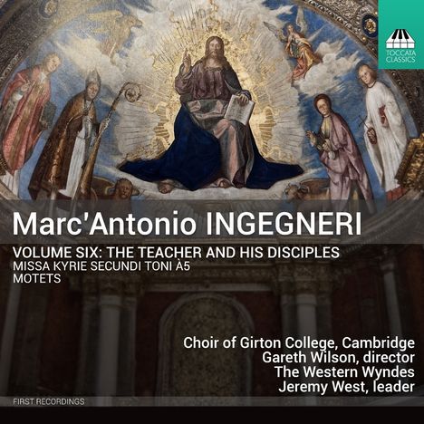 "Marc'Antonio INGEGNERI", "VOLUME SIX: THE TEACHER AND HIS DISCIPLES". Fresko mit religiöser Szene und himmlischen Figuren.