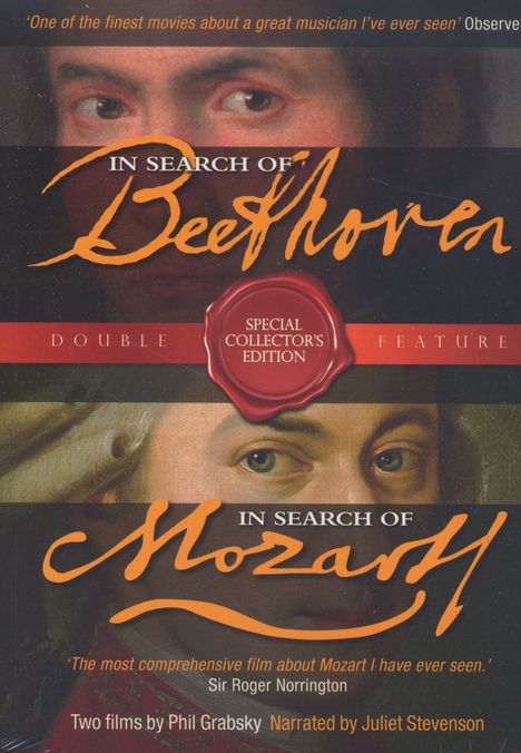 In Search of Beethoven &amp; In Search of Mozart, 3 DVDs