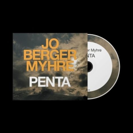 „JO BERGER MYHRE PENTA“ steht auf einem Wolkenhintergrund. Ein CD-Cover und eine CD sind gezeigt.