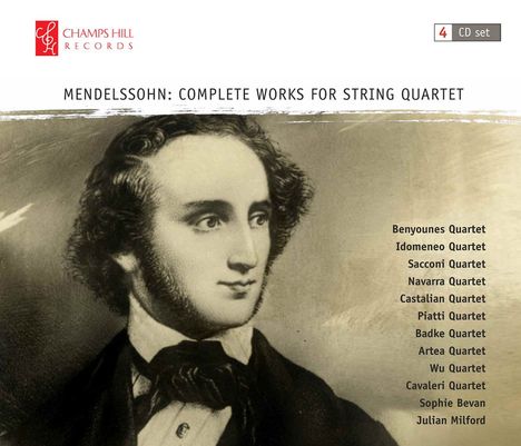 Felix Mendelssohn Bartholdy (1809-1847): Streichquartette Nr.1-6, 4 CDs