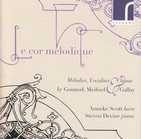 Musik für Horn &amp; Klavier "Le cor melodique", CD
