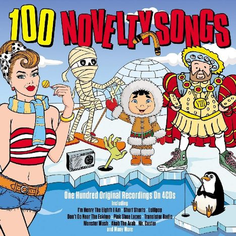 100 Novelty Songs, 4 CDs
