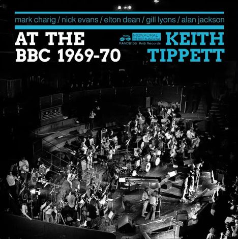"At the BBC 1969-70" und "Keith Tippett" stehen groß. Eine große Gruppe von Musikern ist auf einer Bühne zu sehen.