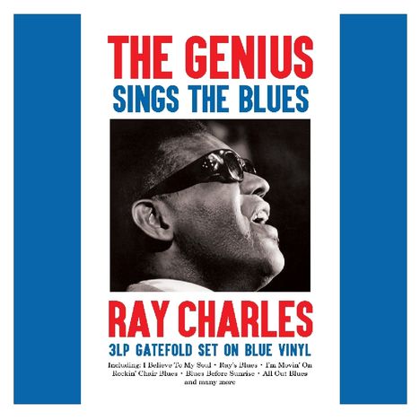 Ray Charles: The Genius Sings The Blues (Limited Edition) (Blue Vinyl), 3 LPs
