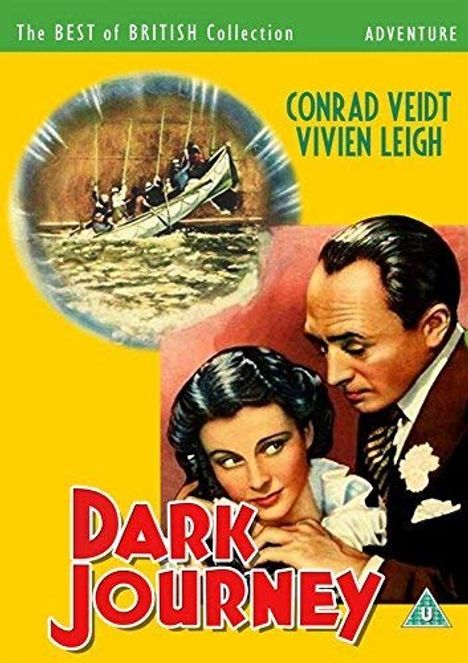 Text: "THE BEST of BRITISH Collection", "ADVENTURE", "CONRAD VEIDT", "VIVIEN LEIGH", "DARK JOURNEY". Illustration: Zwei Personen zusammen.