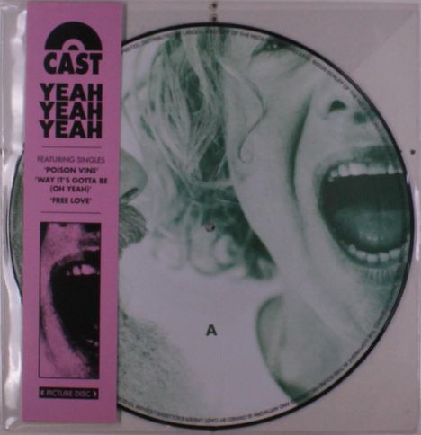 CAST YEAH YEAH YEAH. Singles: "Poison Vine", "Way It’s Gotta Be", "Free Love". Nahaufnahme von zwei schreienden Gesichtern.