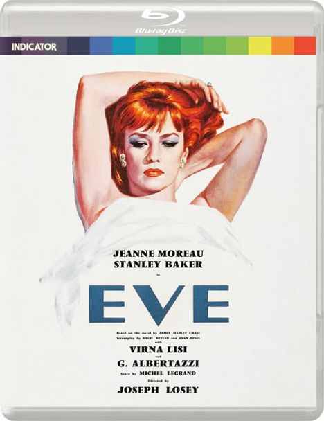 Jeanne Moreau, Stanley Baker, Eve. Virna Lisi, G. Albertazzi. Musik Michel Legrand. Regie Joseph Losey. Frau mit rotem Haar.