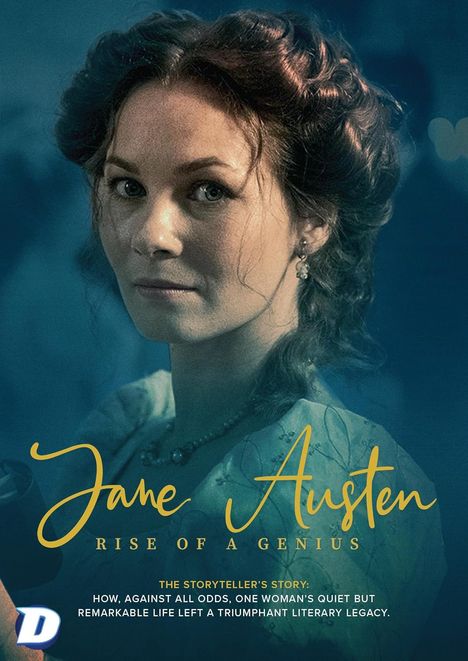 Jane Austen: Rise of a Genius. Eine Frau in historischer Kleidung blickt ernst in die Kamera.