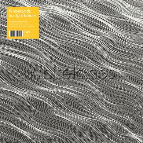 "Whitelands Sunlight Echoes" steht oben links in einem gelben Rechteck. Der Hintergrund zeigt geschwungene, wellenartige Linien.