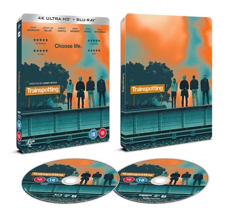 Trainspotting (1995) (Ultra HD Blu-ray &amp; Blu-ray) (Limited Steelbook Edition) (UK Import), Blu-ray Disc