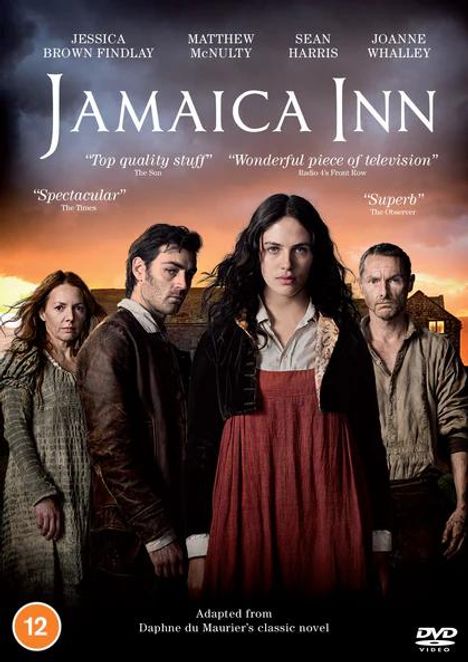 "Jamaica Inn"; Zitate: "Top quality stuff", "Wonderful piece of television", "Spectacular", "Superb". Vier Charaktere zentral.