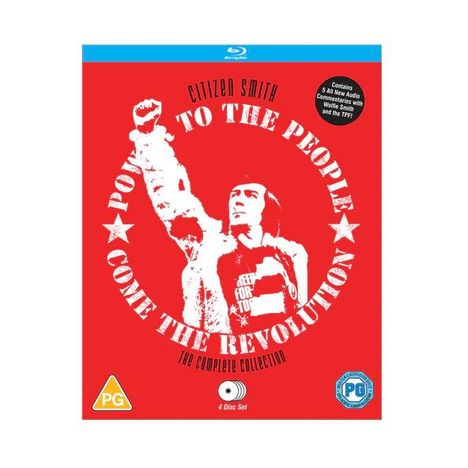 "Citizen Smith", "Power to the People", "Come the Revolution", "The Complete Collection". Eine Faust ist erhoben. Logos unten.