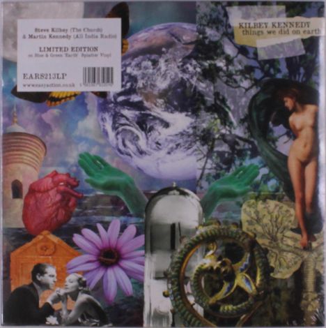 Oben: "Steve Kilbey & Martin Kennedy", "LIMITED EDITION", "KILBEY KENNEDY". Illustration aus Erde, Menschen und Natur.