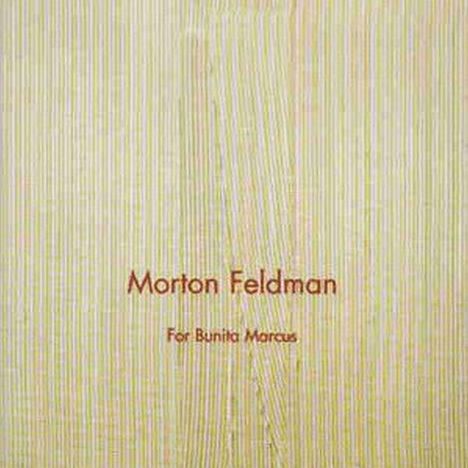 Morton Feldman (1926-1987): For Bunita Marcus f.Klavier, CD