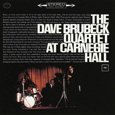 Dave Brubeck (1920-2012): At Carnegie Hall 1963, 2 CDs