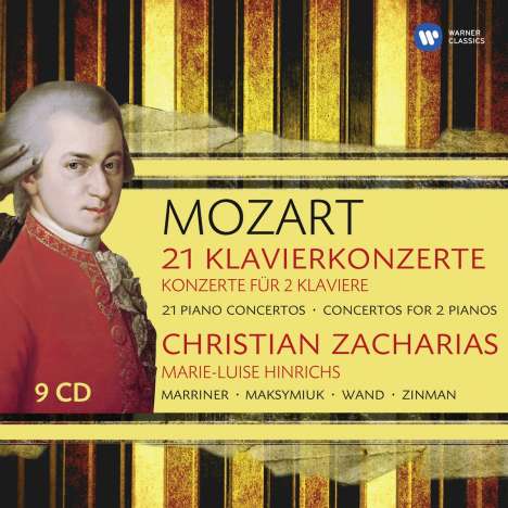 Wolfgang Amadeus Mozart (1756-1791): 23 Klavierkonzerte, 9 CDs