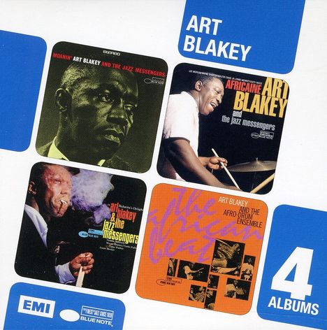 Art Blakey (1919-1990): 4 Albums (Moanin'/Africaine/Buhaina's Delight/African Beat), 4 CDs