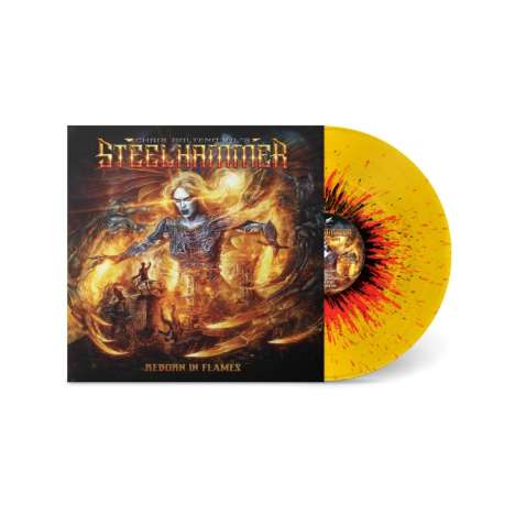 Chris Bohltendahl's Steelhammer: Reborn In Flames (Limited Edition) (Yellow W/ Orange &amp; Black Splatter Vinyl), LP