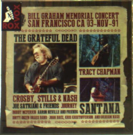 Bill Graham Memorial Concert San Francisco CA 03-Nov-91, 5 CDs