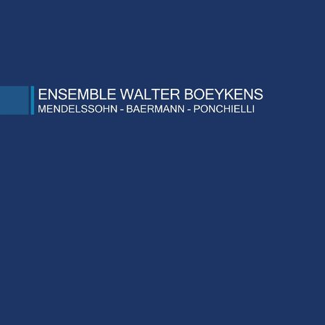 Ensemble Walter Boeykens, CD