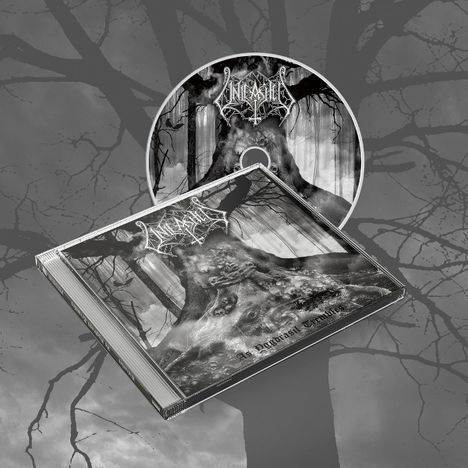 "Unleashed" auf CD und Hülle, darunter "As Yggdrasil Trembles". Baumillustration im Hintergrund.