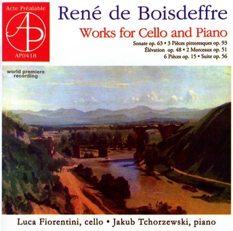Rene de Boisdeffre (1838-1906): Werke für Cello &amp; Klavier, CD