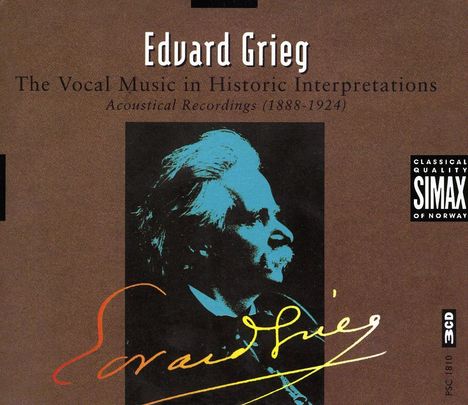 Edvard Grieg (1843-1907): Lieder in historischen Interpretationen, 3 CDs