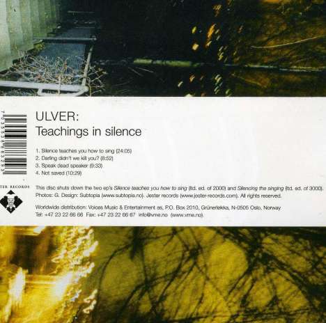Ulver: Teachings In Silence, CD