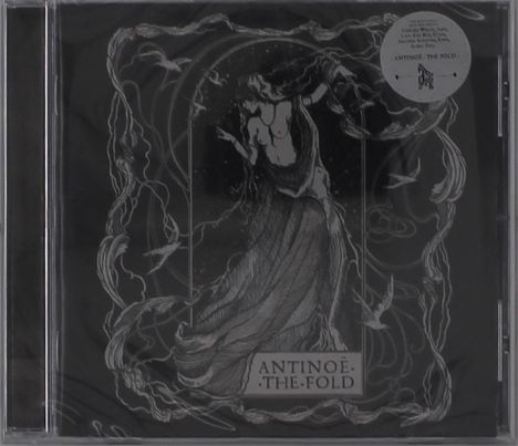Ein stilisiertes Cover; Text: "ANTINOË · THE FOLD". Eine Frau in fließendem Gewand, umgeben von Vögeln und Bändern.