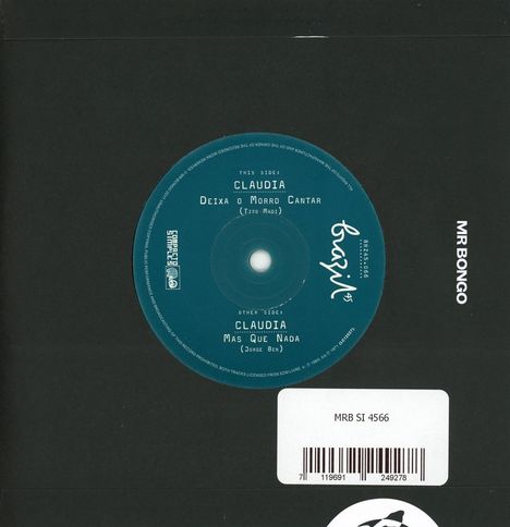 Claudia: Diexa O Morro Cantar/Mas Que Nada, Single 7"