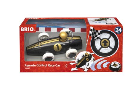 BRIO 30443 RC Rennwagen Schwarz/Gold - Stylisher Rennwagen mit kindgerechter und intuitiver Fernbedienung - Empfohlen für Kinder ab 2 Jahren, Spiele