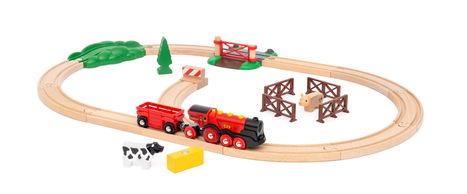 BRIO World - 36029 Rote Lola Bauernhof Zugset | Zugset für Kinder ab 3 Jahren, Spiele