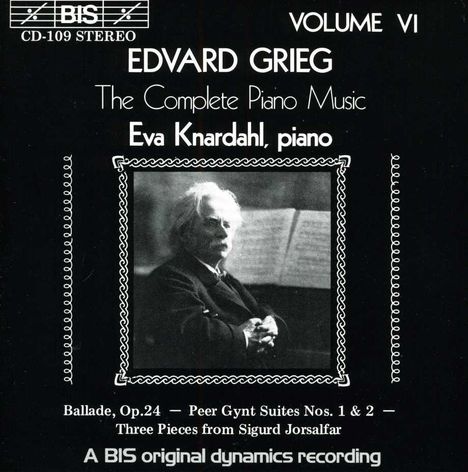 Edvard Grieg (1843-1907): Klavierwerke Vol.6, CD