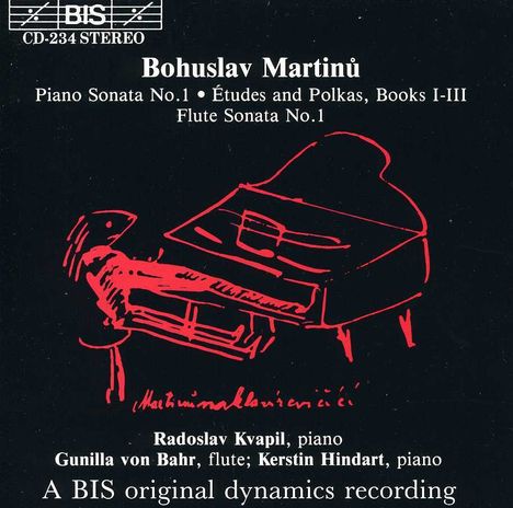 Bohuslav Martinu (1890-1959): Klaviersonate Nr.1, CD