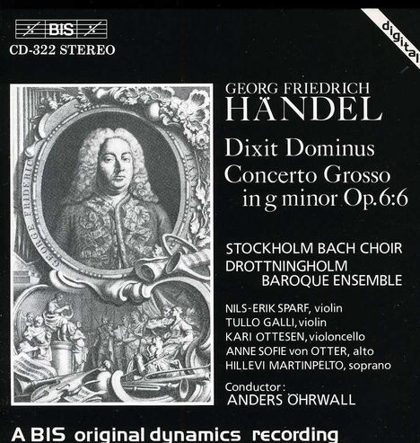 Georg Friedrich Händel (1685-1759): Dixit Dominus, CD